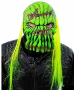 Skeleton Skull Sock Mask Bone Crusher Green Glow In The Dark UV Neon Hai... - £60.48 GBP