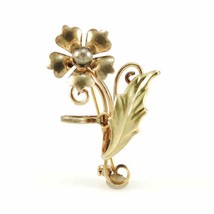 Vintage RETRO Brooch/ Necklace Fob Gold Filled Pin Flower 1940S - $35.15