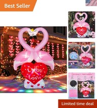 Valentines Day Inflatable Couple Swan with Colorful Lights – Party &amp; Yar... - $1,316.89 MXN