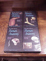 Lot of 4 The Video Atlas of Human Anatomy VHS Tapes, 1, 2, 3, 4 with guide books - £15.99 GBP