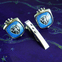 Medieval Cuff links * Crown tie clip * silver HICKOK Cuff links * lion  ... - £116.18 GBP