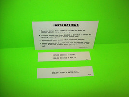 Triple Action Original NOS 1974 Pinball Machine Instruction Score Card - $25.18