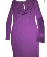 PattyBoutik Women Dress Cowl Neck Purple Size Small - £14.24 GBP