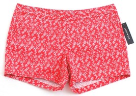 Land&#39;N Sea Coral Red &amp; White Floral Casual Shorts Women&#39;s NWT - $36.99