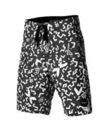 MEN&#39;S GUYS RVCA THE SHAKES BOARDSHORTS SWIM SUIT GREY W/ WHITE SHAPES NE... - $53.47 CAD