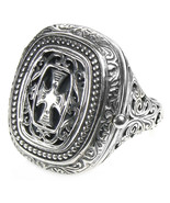  Gerochristo 2602 -Sterling Silver Medieval Byzantine Cross Poison Ring ... - £310.83 GBP