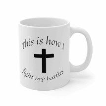 White Ceramic Mug &quot;Battles&quot; in 11 oz or 15 oz - $14.84+