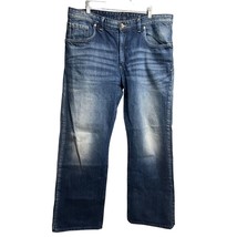 Levis SilverTab Mens Blue Distressed Denim Relaxed Bootcut Jeans 38x32 Stretch - $69.29