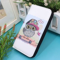 New Kawaii Owl Prints Girls Kids Cute Coin Purses PU Leather Women Long Wallets  - £52.11 GBP