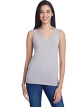 Anvil  2XL Soft Stretch Try Blend Tank Top Heather Gray - $9.41