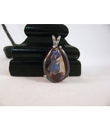 See-Through Purple Flashy Boulder Opal Pendant Sterling Silver RKS488 - £71.11 GBP