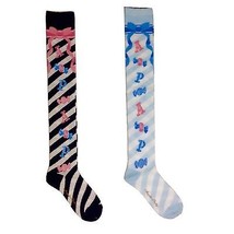 Angelic Pretty Whip Factory OTK Overknee Socks Black, Sax Lolita Fashion Kawaii - £23.64 GBP
