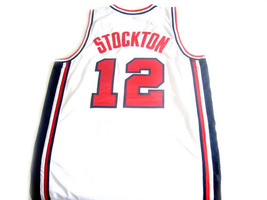 John Stockton #12 Team USA Basketball Jersey White Any Size image 5