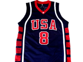 Carmelo Anthony #8 Team USA BasketBall Jersey Navy Blue Any Size  image 4