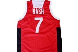 Steve Nash #7 Team Canada Basketball Jersey Red Any Size image 2
