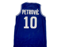 Drazen Petrovic #10 Cibona Croatia Basketball Jersey Blue Any Size  image 2