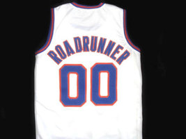 Roadrunner #00 Tune Squad Space Jam Basketball Jersey White Any Size image 4