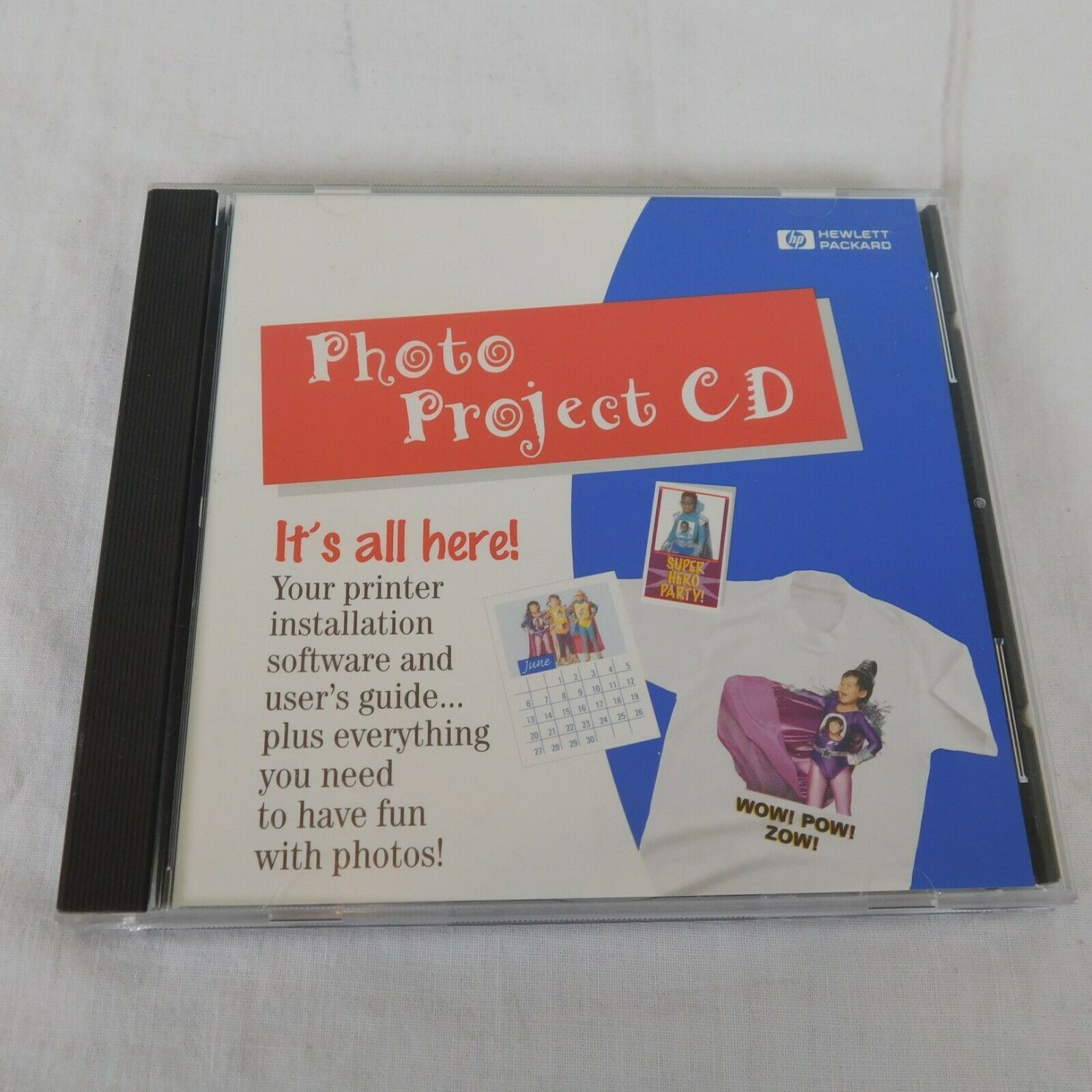 Photo Project CD ROM Hewlett Packard 1997 Have Fun w Photos PrintPak Iron-Ons - $4.00