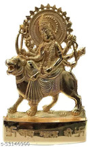 Maa Durga Metal Idol free shipping gift Navratre Showpiece  11 cm Brass Gold - £22.19 GBP