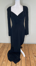 niteline della roufogali women’s long sleeve ball gown size 8 black J10 - £70.34 GBP