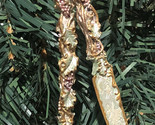 Marie Antoinette Rococo Style Blue Gold Fork &amp; Knife Christmas Tree Orna... - $12.51