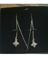 Personal Accents Dangle Pierced Earrings &quot;Gold Tone&quot; &quot;Clear Stone&quot; Nice ... - £11.87 GBP