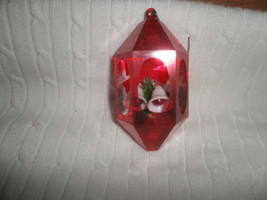 Vintage Christmas Ornament , Red with White Bells Inside - $9.54 CAD