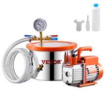 VEVOR 1.5 Gallon Vacuum Chamber and 3.5 CFM Pump Kit, Stainless Steel Ch... - $118.67