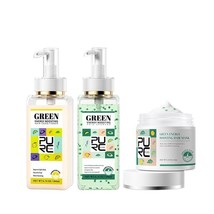 Green Energy Boosting Hair Shampoo Conditioner Mask Set Straightening Sm... - $54.40