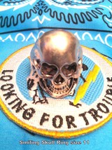 Skull Jaw-Bone Ring  [Silvertone] - £1.97 GBP