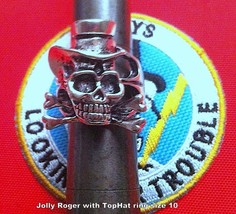 Jolly Roger Skull [With Tophat] &amp; Crossbone Ring - £2.20 GBP