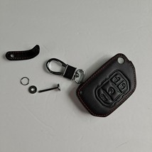 Car Key Cover Universal Black Red Trim - £5.45 GBP