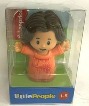 Fisher Price Little People Mom in Orange Dress, Brown Hair - $9.99