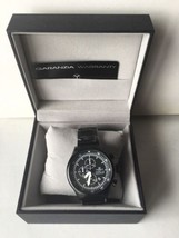 Montres De Luxe Milano Men&#39;s Type 12 Black All-Aluminum Chrono watch NEW - £359.44 GBP