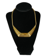 Trifari Caramel Brown Marbelized Lucite Gold Tone Statement Choker Necklace - €39,36 EUR