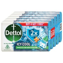 Dettol Cool Germ Protection Bathing Soap bar, 125gm, Buy 4 Get 1 - £23.97 GBP