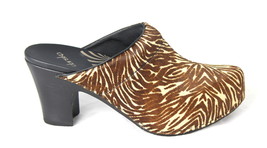 New DANSKO Women&#39;s Rae Zebra Pony Hair High Heel Clogs Shoes 42/US  - $74.99