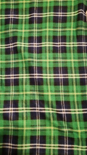 Primary image for Green Blue Plaid Fleece Throw 30"x48" Polyester