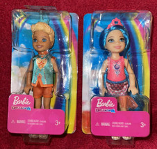 2019 New Mattel Barbies Dreamtopia Chelsea Sprite Boy &amp; Girl (Blue Hair) Dolls - £19.59 GBP