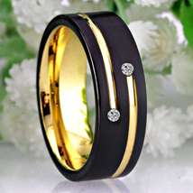 Tungsten Wedding Band Engagement Rings For Women Classic Anniversary Ring Men&#39;s  - £30.84 GBP