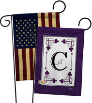 Classic C Initial - Impressions Decorative USA Vintage - Applique Garden Flags P - £24.39 GBP