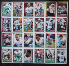 1991 Topps Miami Dolphins Team Set of 24 Football Cards - £4.72 GBP