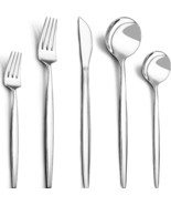40-Piece Silverware Set For 8, Cekee Stainless Steel Flatware Cutlery Se... - $43.92