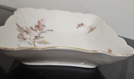 Vintage Square Scalloped Bowl , 8 Inches Wide - £22.43 GBP