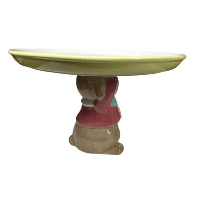 Mr Christmas Cottontail Easter Bunny Plate Cake Stand Lighted Pie Rabbit 10.5” Item image 8