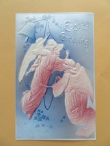 Easter Postcard Antique 1900&#39;s (Germany) Angels ringing Bell - £7.98 GBP
