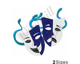Theater Drama Masks - Machine Embroidery Design - £2.74 GBP