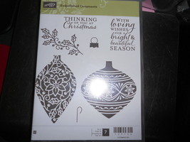 Stampin Up Wooden Stamp Set (new) EMBELLISHED ORNAMENTS (7 stamps) - £22.43 GBP