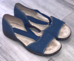 Hotter Comfort Concept Women’s Blue Dotty Suede Sandals Size 10 VGC - £11.60 GBP