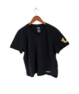 TRUE RELIGION Tee Black Cotton T-Shirt Gold Emblem Size XLarge - $14.84